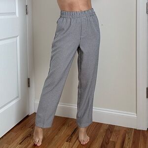 Houndstooth Pattern Slacks With Pockets